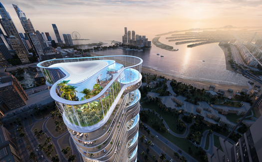 Apartments and penthouses in an iconic skyscraper near the beach in Al Sufouh