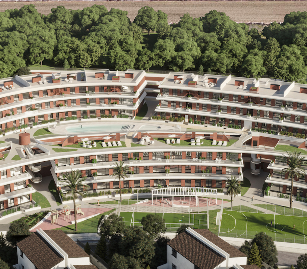 Apartment complex in Las Lagunas de Mijas with a superior view