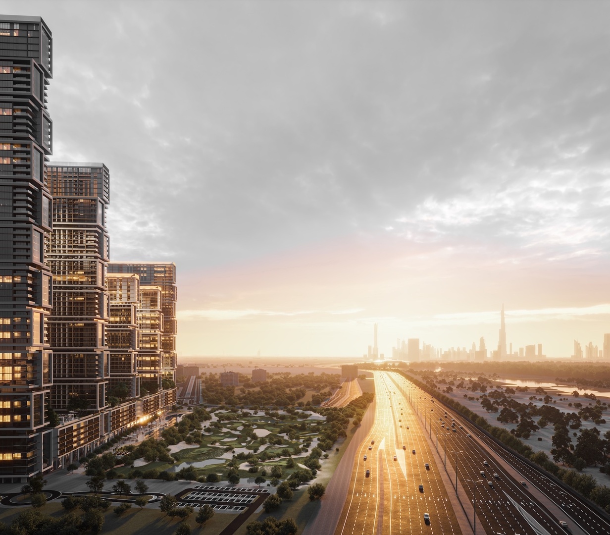 A unique skyscraper residential complex of luxury apartments and villas on the edge of downtown Dubai