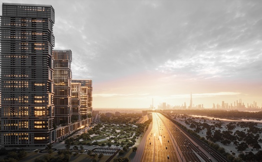 A unique skyscraper residential complex of luxury apartments and villas on the edge of downtown Dubai