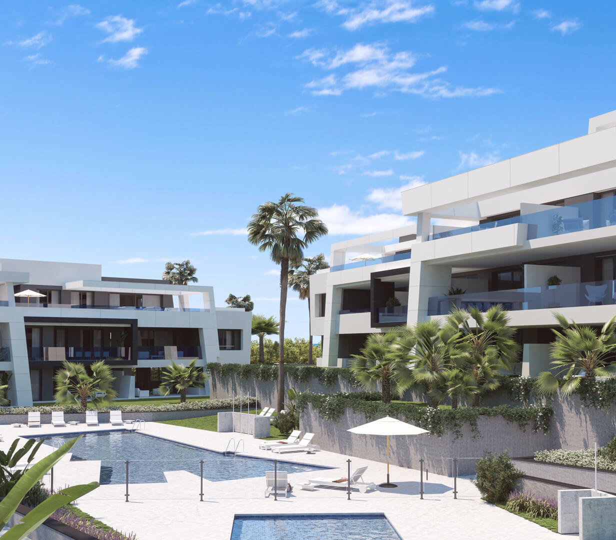 Modern apartments with sea views in the suburbs of Estepona