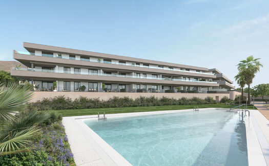 Residential complex on the sunny Costa del Sol next to a golf club