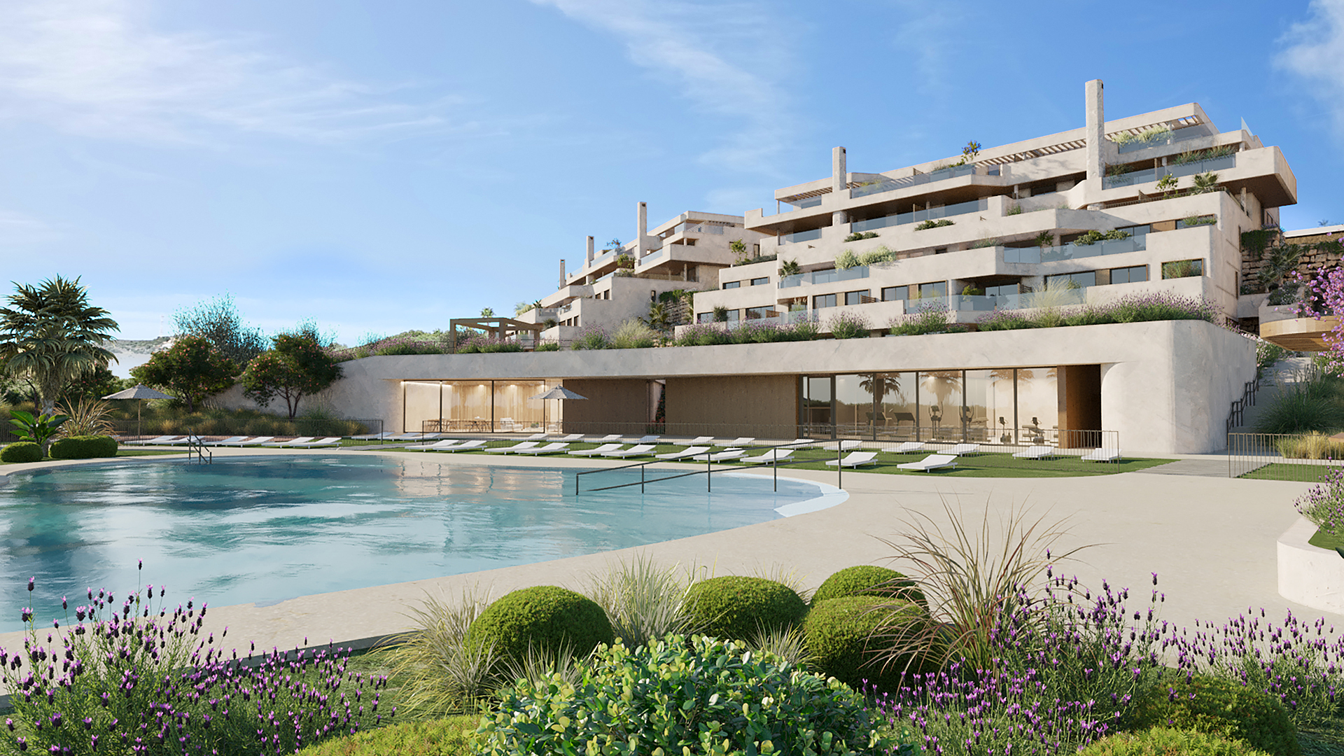 Апартаменты в тихом месте у моря и полей для гольфа.